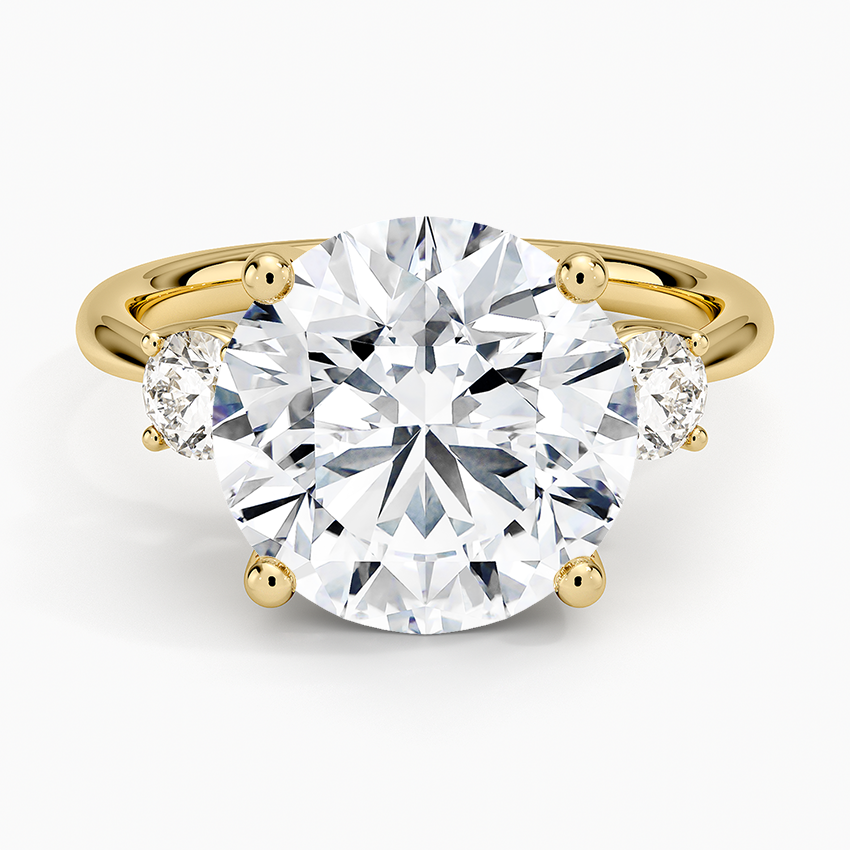 Selene Three Stone Diamond Ring (1/3 ct. tw.) Yellow Gold 18k Round Engagement Ring