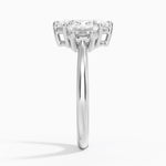 Half Moon Three Stone Diamond Ring (1/2 ct. tw.) Platinum Marquise Engagement Ring
