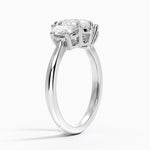 Half Moon Three Stone Diamond Ring (1/2 ct. tw.) Platinum Pear Engagement Ring