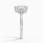 Half Moon Three Stone Diamond Ring (1/2 ct. tw.) Platinum Pear Engagement Ring