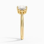 Half Moon Three Stone Diamond Ring (1/2 ct. tw.) Yellow Gold 18k Radiant Engagement Ring