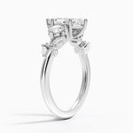 Arden Three Stone Diamond Ring Platinum Marquise Engagement Ring