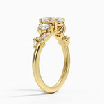 Arden Three Stone Diamond Ring Yellow Gold 18k Oval Engagement Ring