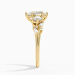 Arden Three Stone Diamond Ring Yellow Gold 18k Pear Engagement Ring