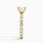 Nathalie Emerald-Cut Diamond Ring (3/4 ct. tw.) Yellow Gold 18k Oval Engagement Ring