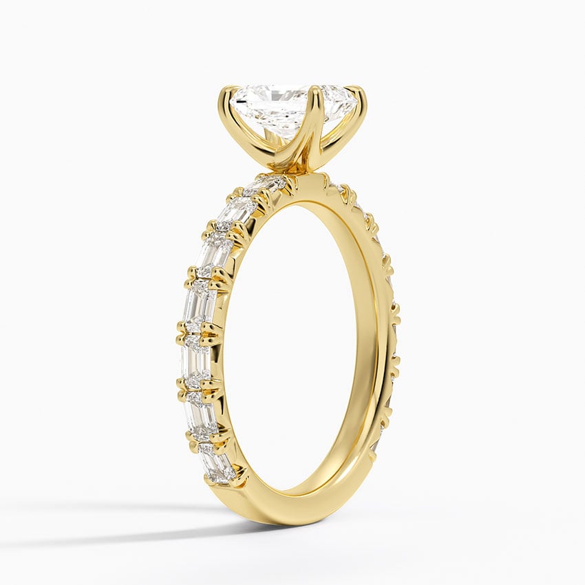 Nathalie Emerald-Cut Diamond Ring (3/4 ct. tw.) Yellow Gold 18k Radiant Engagement Ring