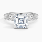 Nathalie Emerald-Cut Diamond Ring (3/4 ct. tw.) Platinum Asscher Engagement Ring