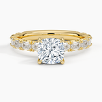 Nathalie Emerald-Cut Diamond Ring (3/4 ct. tw.) Yellow Gold 18k Cushion Engagement Ring
