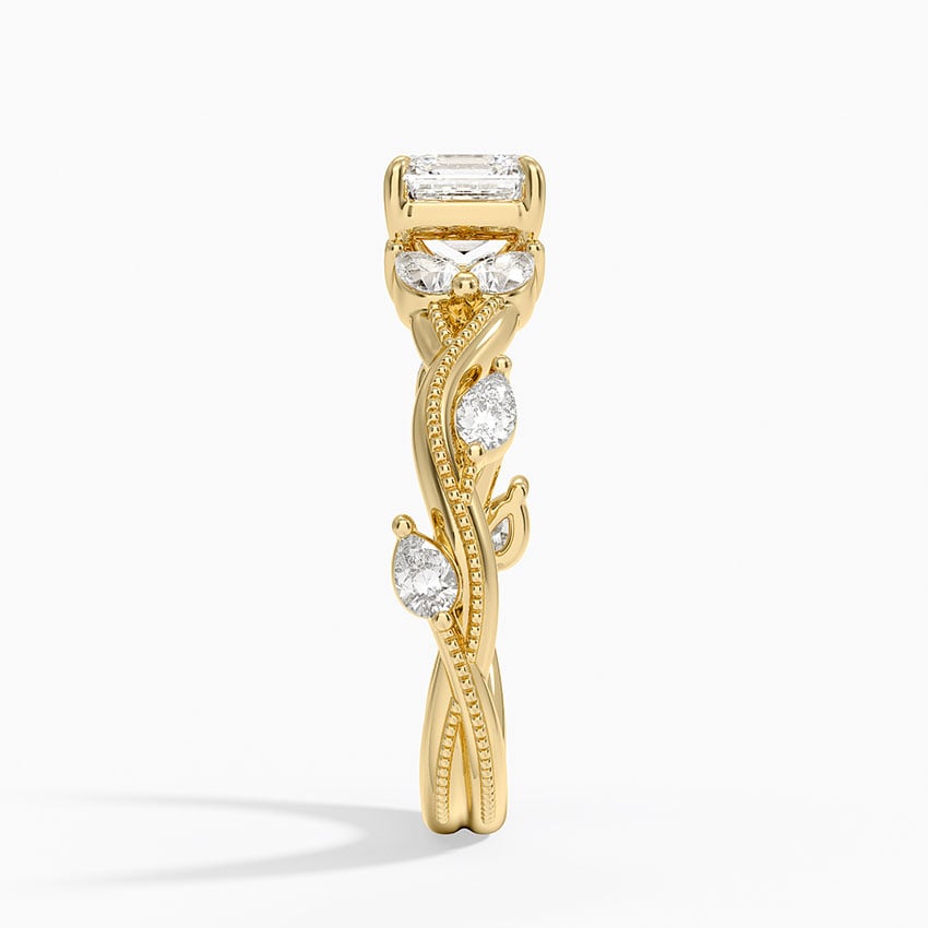 Vintage Secret Garden Diamond Ring (3/8 ct. tw.) Yellow Gold 18k Asscher Engagement Ring