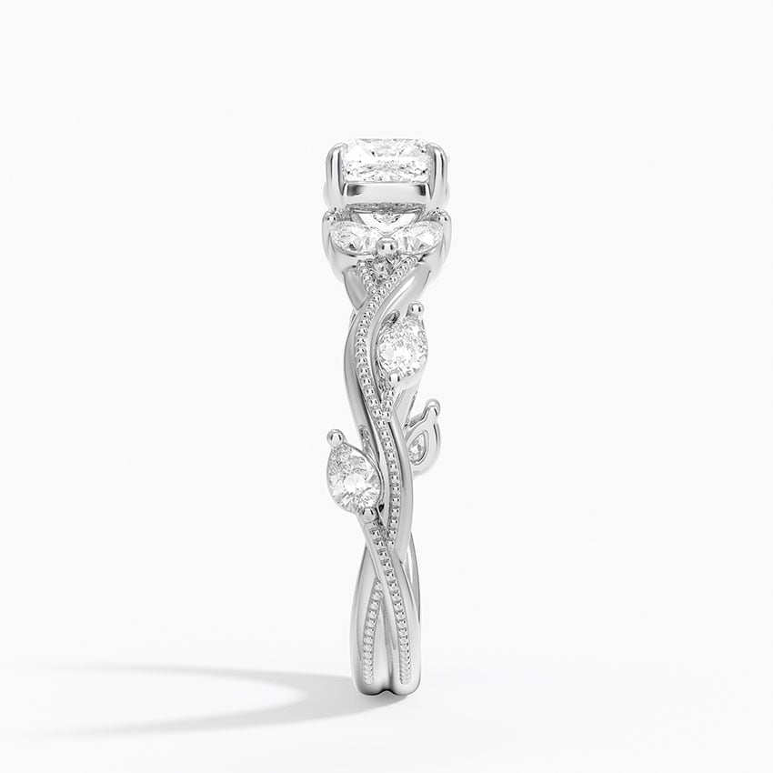 Vintage Secret Garden Diamond Ring (3/8 ct. tw.) Platinum Cushion Engagement Ring