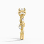 Vintage Secret Garden Diamond Ring (3/8 ct. tw.) Yellow Gold 18k Cushion Engagement Ring