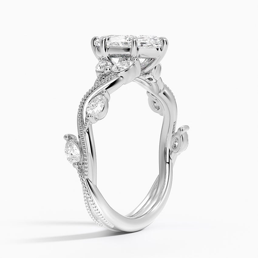 Vintage Secret Garden Diamond Ring (3/8 ct. tw.) Platinum Marquise Engagement Ring