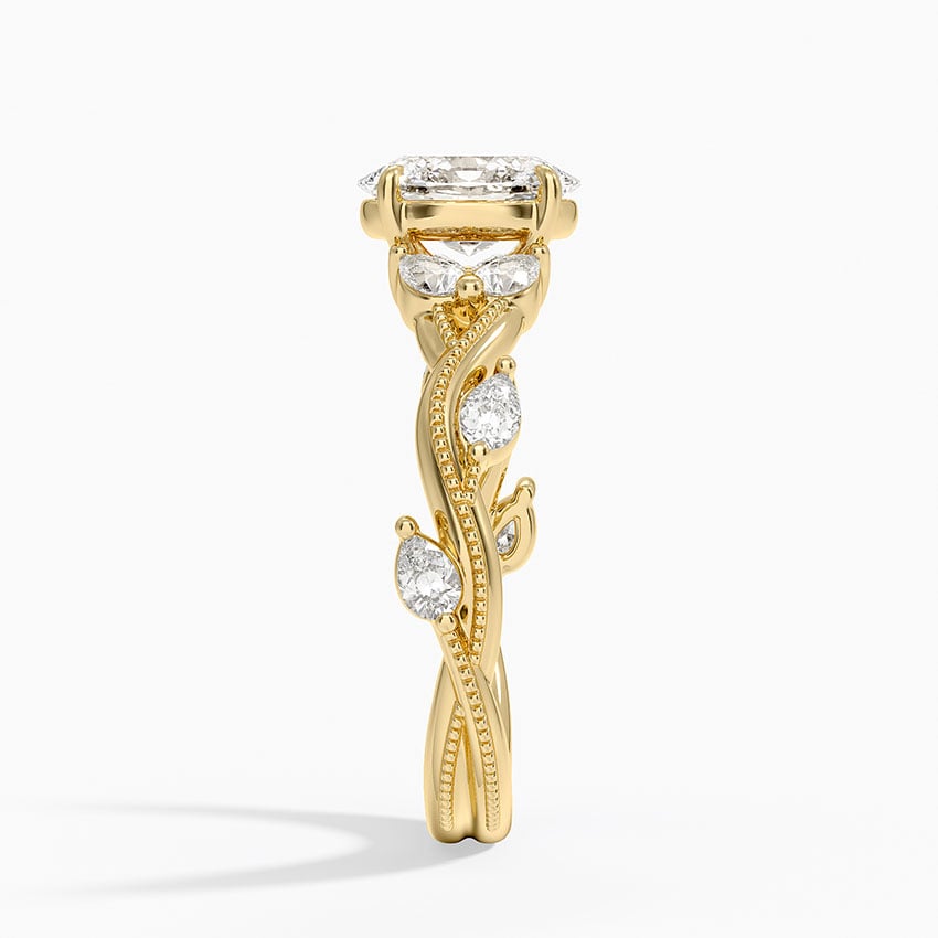 Vintage Secret Garden Diamond Ring (3/8 ct. tw.) Yellow Gold 18k Oval Engagement Ring