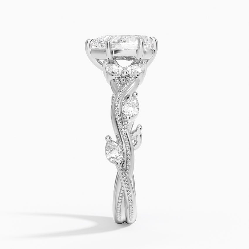 Vintage Secret Garden Diamond Ring (3/8 ct. tw.) Platinum Pear Engagement Ring