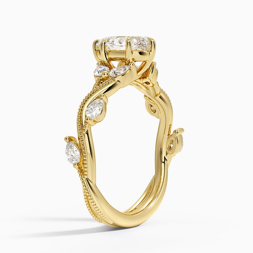 Vintage Secret Garden Diamond Ring (3/8 ct. tw.) Yellow Gold 18k Pear Engagement Ring