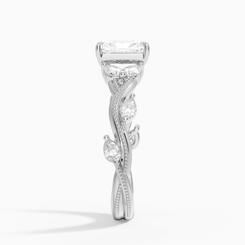 Vintage Secret Garden Diamond Ring (3/8 ct. tw.) Platinum Radiant Engagement Ring
