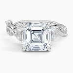 Vintage Secret Garden Diamond Ring (3/8 ct. tw.) Platinum Asscher Engagement Ring