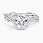 Vintage Secret Garden Diamond Ring (3/8 ct. tw.) Platinum Oval Engagement Ring