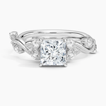 Vintage Secret Garden Diamond Ring (3/8 ct. tw.) Platinum Princess Engagement Ring