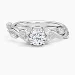 Vintage Secret Garden Diamond Ring (3/8 ct. tw.) Platinum Round Engagement Ring