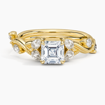 Vintage Secret Garden Diamond Ring (3/8 ct. tw.) Yellow Gold 18k Asscher Engagement Ring