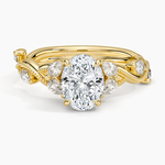 Vintage Secret Garden Diamond Ring (3/8 ct. tw.) Yellow Gold 18k Oval Engagement Ring