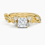 Vintage Secret Garden Diamond Ring (3/8 ct. tw.) Yellow Gold 18k Princess Engagement Ring