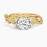 Vintage Secret Garden Diamond Ring (3/8 ct. tw.) Yellow Gold 18k Round Engagement Ring