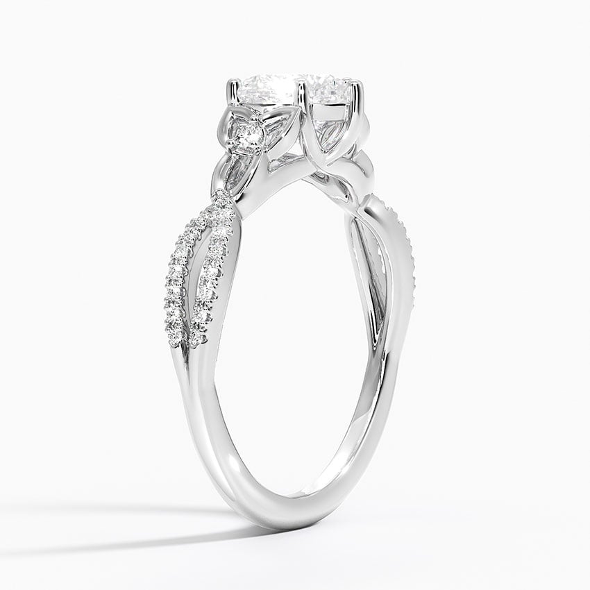 Luxe Celtic Love Knot Diamond Ring Platinum Heart Engagement Ring