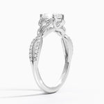 Luxe Celtic Love Knot Diamond Ring Platinum Heart Engagement Ring