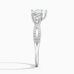 Luxe Celtic Love Knot Diamond Ring Platinum Heart Engagement Ring