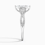 Luxe Celtic Love Knot Diamond Ring Platinum Marquise Engagement Ring