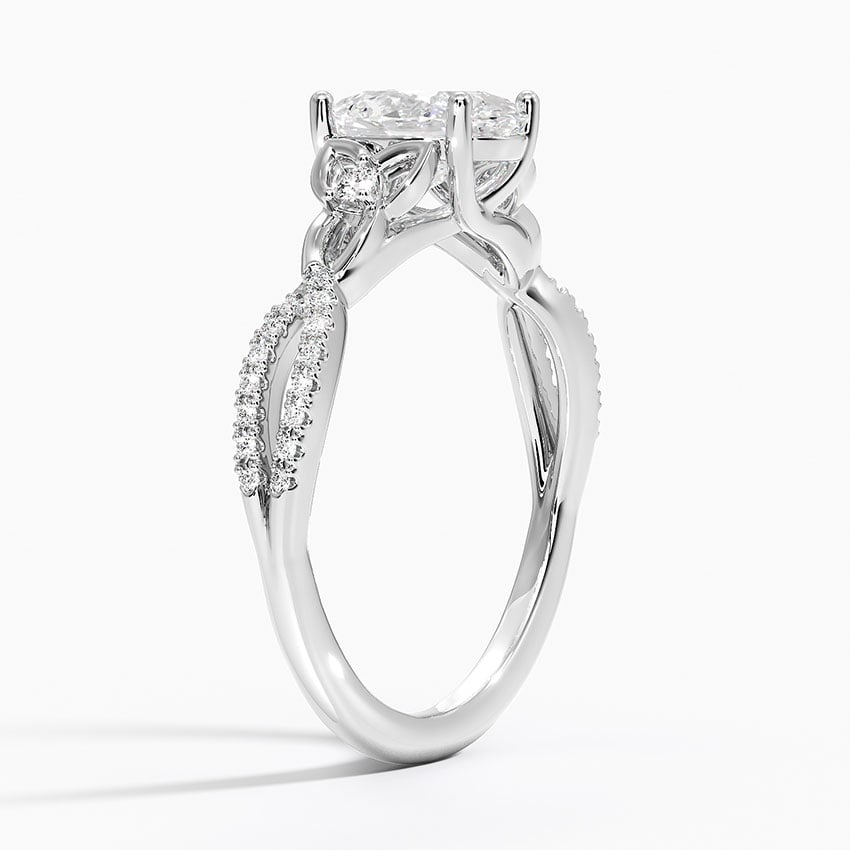Luxe Celtic Love Knot Diamond Ring Platinum Oval Engagement Ring