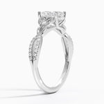 Luxe Celtic Love Knot Diamond Ring Platinum Oval Engagement Ring