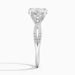 Luxe Celtic Love Knot Diamond Ring Platinum Oval Engagement Ring