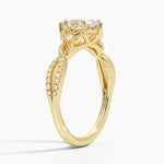 Luxe Celtic Love Knot Diamond Ring Yellow Gold 18k Pear Engagement Ring