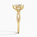 Luxe Celtic Love Knot Diamond Ring Yellow Gold 18k Pear Engagement Ring