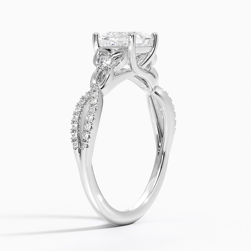 Luxe Celtic Love Knot Diamond Ring Platinum Princess Engagement Ring