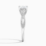 Luxe Celtic Love Knot Diamond Ring Platinum Princess Engagement Ring