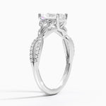 Luxe Celtic Love Knot Diamond Ring Platinum Radiant Engagement Ring