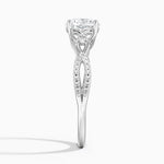 Luxe Celtic Love Knot Diamond Ring Platinum Round Engagement Ring