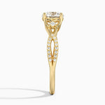 Luxe Celtic Love Knot Diamond Ring Yellow Gold 18k Round Engagement Ring