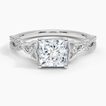 Luxe Celtic Love Knot Diamond Ring Platinum Princess Engagement Ring