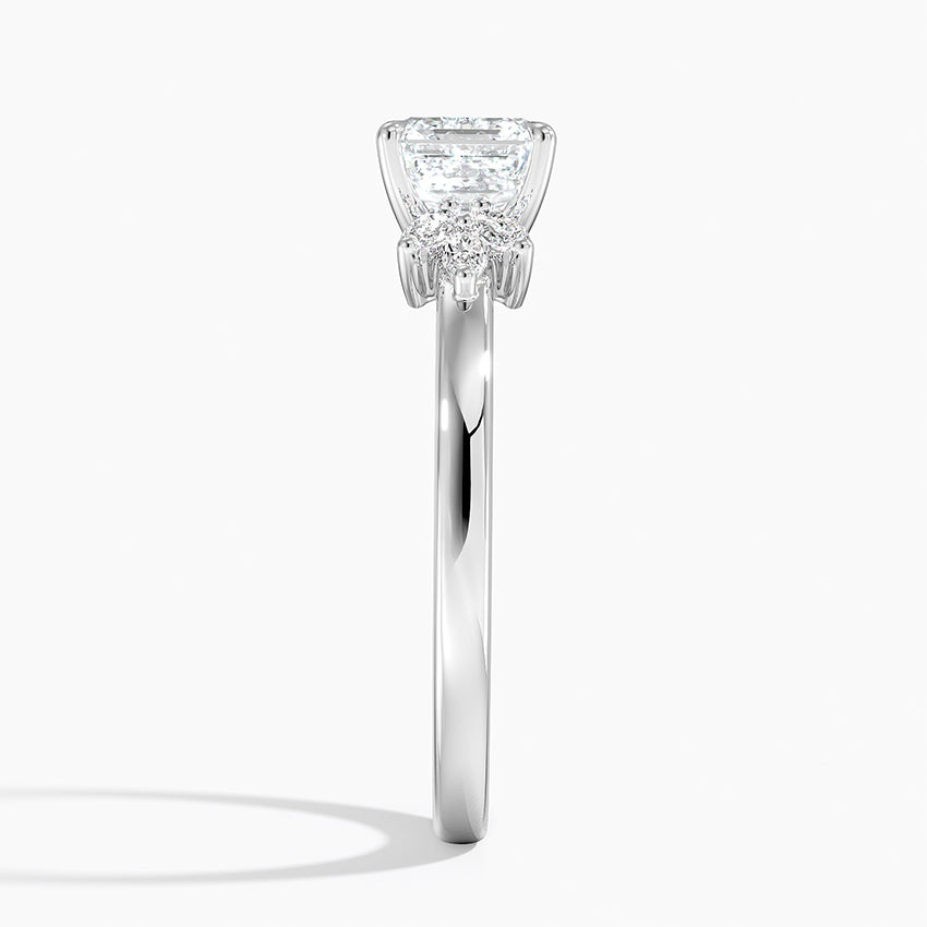 Stella Diamond Ring Platinum Asscher Engagement Ring