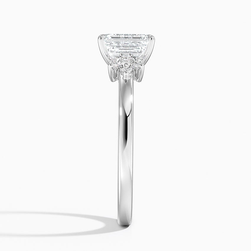 Stella Diamond Ring Platinum Emerald Engagement Ring