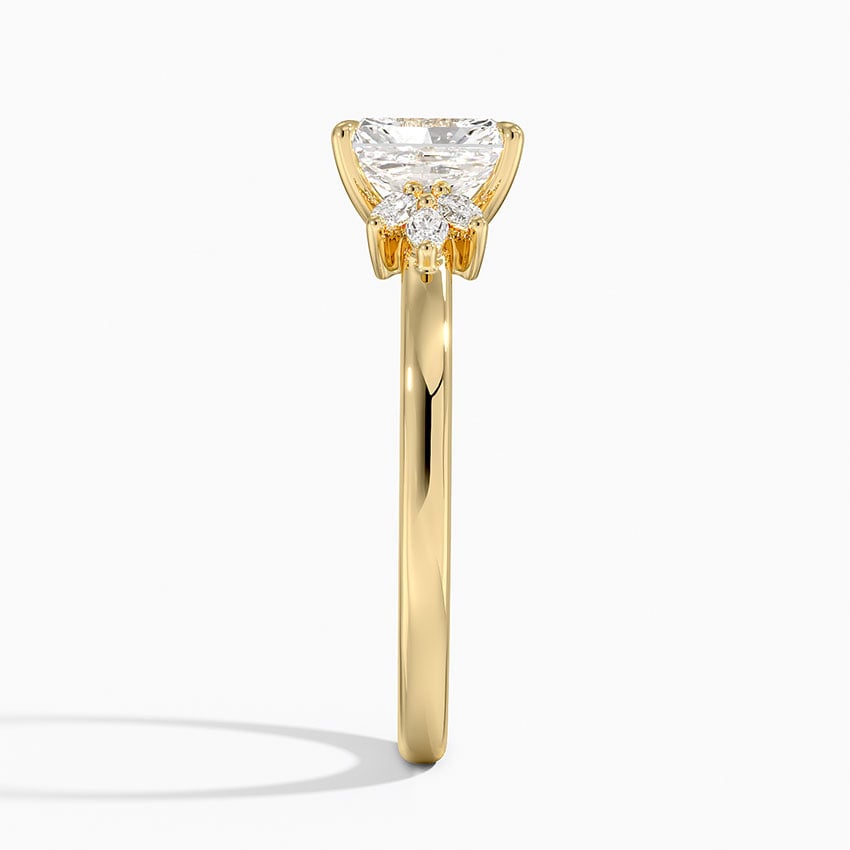 Stella Diamond Ring Yellow Gold 18k Radiant Engagement Ring