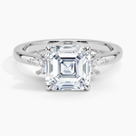 Stella Diamond Ring Platinum Asscher Engagement Ring