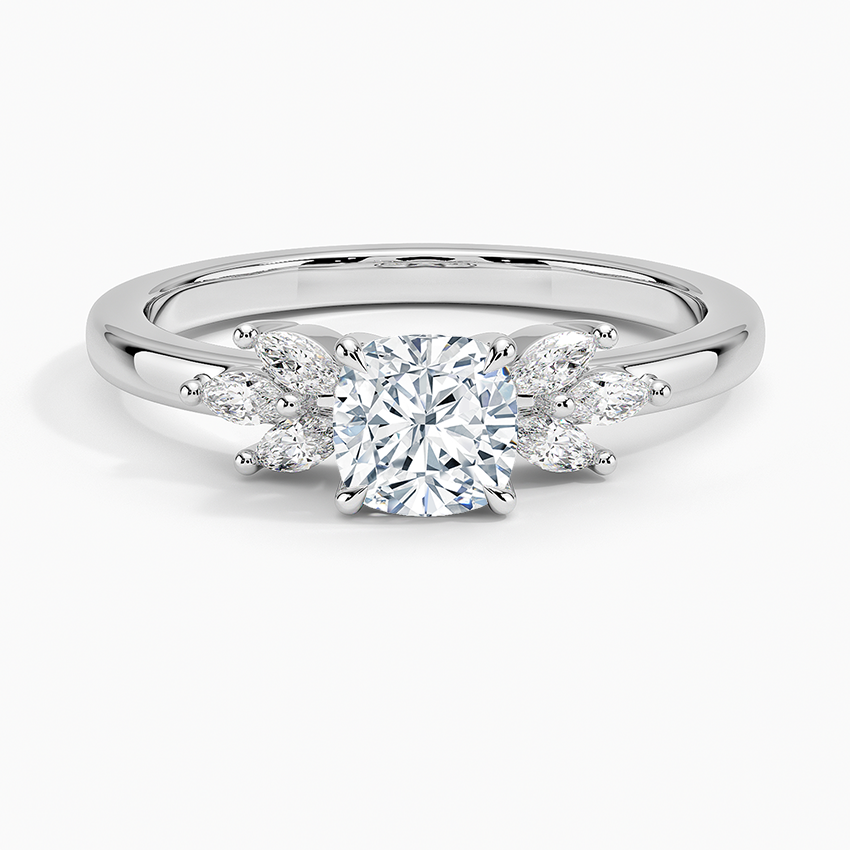 Stella Diamond Ring Platinum Cushion Engagement Ring
