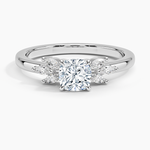 Stella Diamond Ring Platinum Cushion Engagement Ring