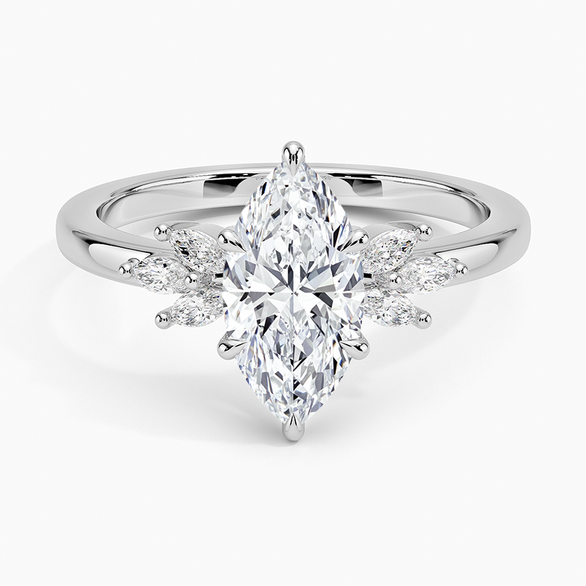 Stella Diamond Ring Platinum Marquise Engagement Ring